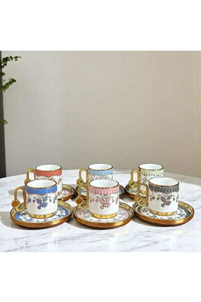 Lavin Ev dizaynım ALBERTA 6kişilik fincan takımı (renkli)