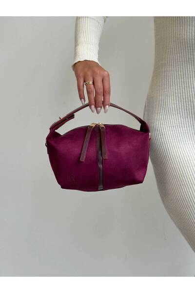 KIRASE Women's New Season Archi Suede Quality Hand and Shoulder Bag