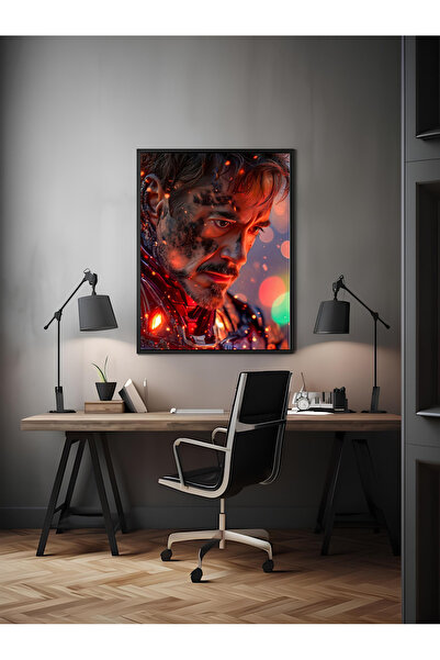 ARTCASTLE Ahşap Çerçeveli tekli Tablo İRONMAN DEMİR ADAM tablo