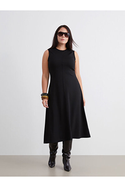 LC Waikiki I Plus Size Zero Roba Collar A-Fitting Dress from Freezen Store