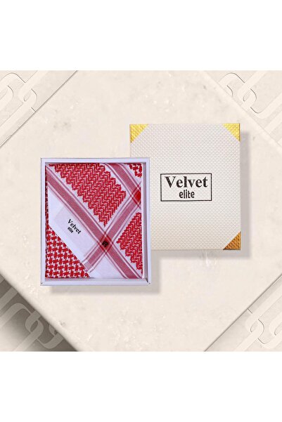 Velvet Velvet Red Classic 24 Shemagh, Made in England