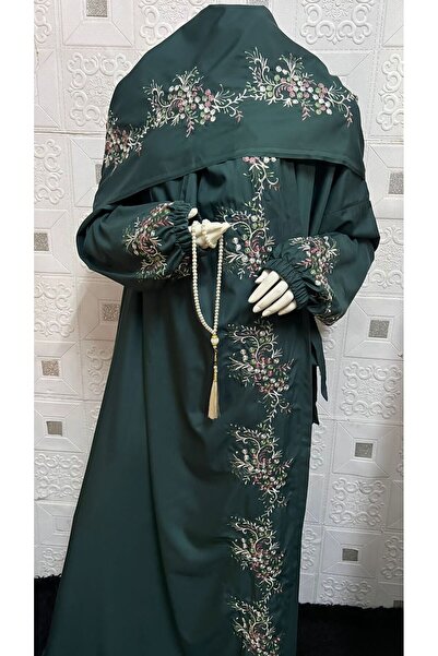 SDD Very luxurious embroidered prayer shawl (mard) with attached scarf, wide and comfortable