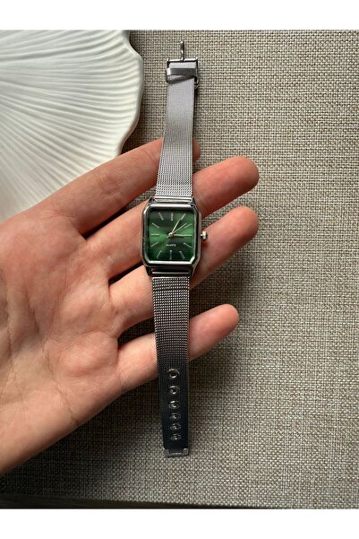 rubsey Retro Minimal Wicker Cord Vintage Women's Wristwatch Green Inside