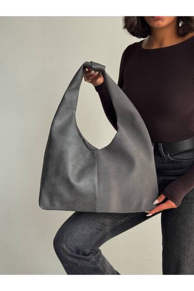 KIRASE Women's Suede Wide Large Size Shopper Shoulder Bag and Handbag