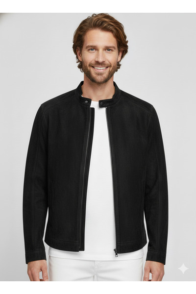 Jack & Jones J&J Trendy Men's Biker Style Pu Leather Jacket