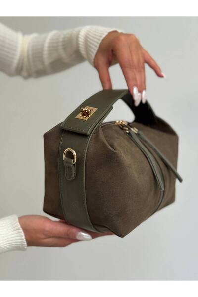 KIRASE Women's New Season Archi Suede Quality Hand and Shoulder Bag