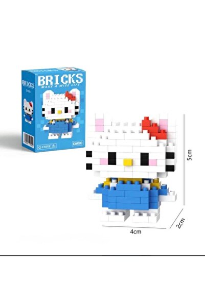 CNS Concept HELLO KITTY BRICKS 3D PUZZLE Yapı Oyuncak +14 Çok Renkli