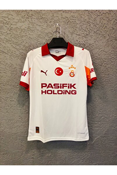 FOLKLORİST Galatasarâ'y Beyaz Polo Yaka Alternatif 2026 Yeni Sezon Yetişkin Futbol Forması (Jersey)
