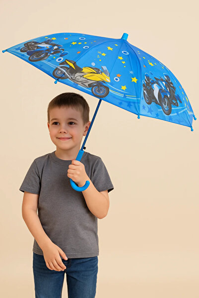 Toptancı Amca Açık Mavi Bardaklı Çocuk Şemsiyesi Düdüklü Şemsiye Küçük Şemsiy...