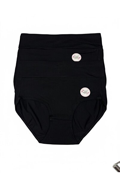 victoria kiss High Waist Shaping / Sculpting Cotton 2-Piece Black Panties