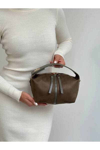 KIRASE Women's New Season Archi Suede Quality Hand and Shoulder Bag