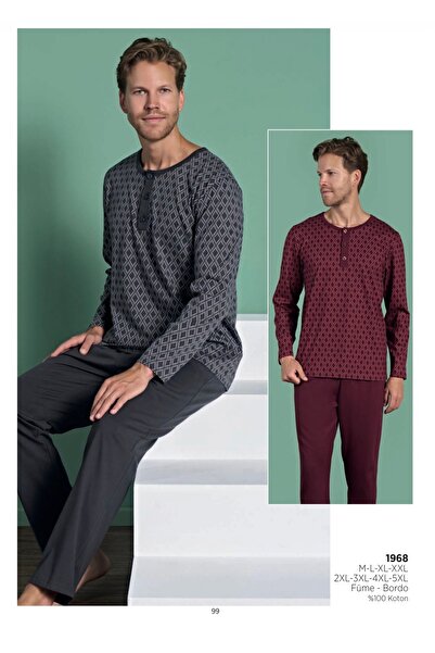 Feyza Pijama Men's Oversized Pajama Set