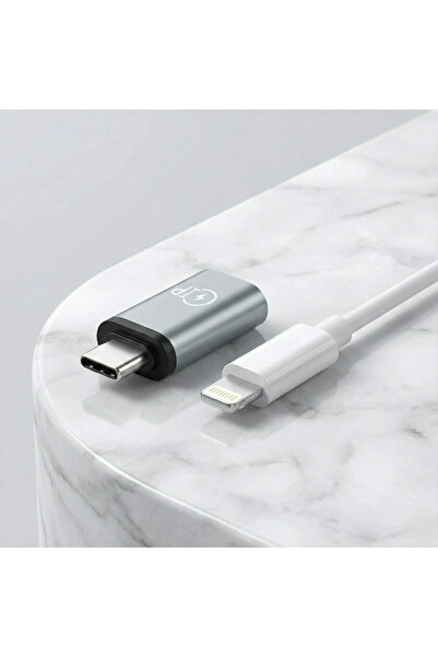 Salestore.ro Lightning to USB-C Conversion Adapter, Durable Aluminum Shell, 2.7 cm, Gray