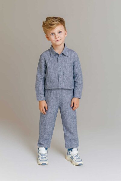 RONYPONY Момчешки комплект от риза и панталони за ежедневно носене Нов сезон