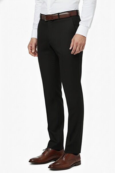 KAMER Men's Regular Fit Classic Unpleated Canvas Trousers P1142 Bgl-St04795