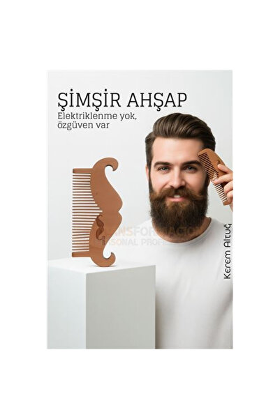 BRANDLESS Ahşap Sakal ve Bıyık Tarağı – Antistatik Şimşir Tarak