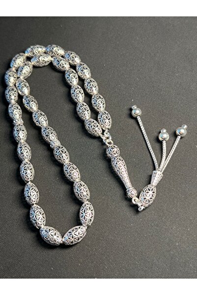 Erbab i Kehribar Özel Tasarım Full 925 Ayar Gümüş Tesbih