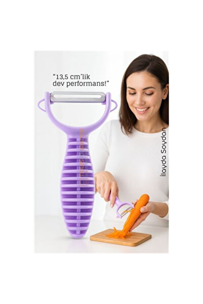 toyigoo 135 cm Ergonomic Vegetable Peeler – Colorful Design with Stainless Bl...