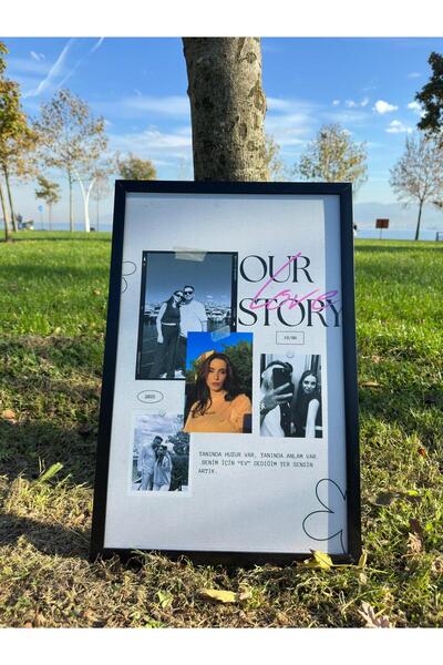 BuzzDesigns Kişiye Özel Our Love Story Fotoğraf Çerçevesi – Anı Kolaj Tasarım...