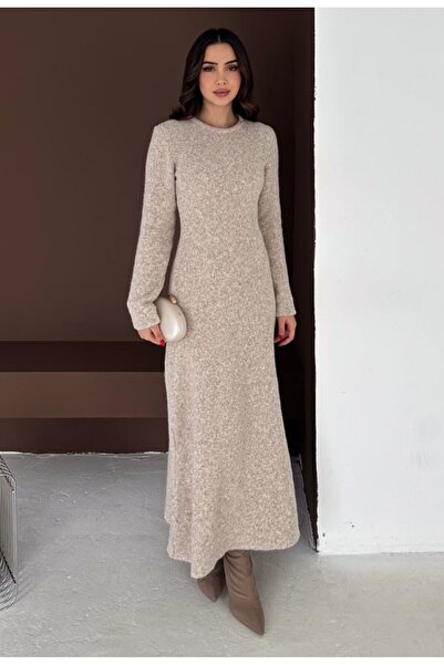 MAXXANA فستان تريكو صوفي برقبة دائرية - كمية محدودة