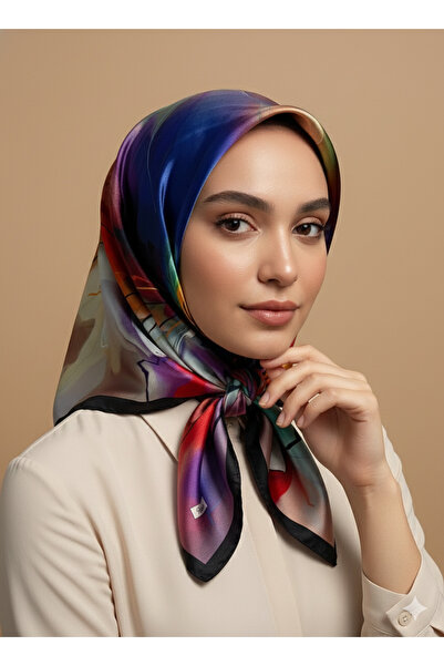 Picasso İpek Görünümlü Her Kıyafete Uyan Kristal Eşarp – Twill Şık Tasarım 90x90