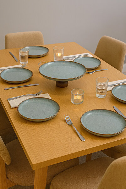 silvia home decor طقم أطباق حلويات رمادي من موديرنا مكون من 7 قطع، هدية مثالي...