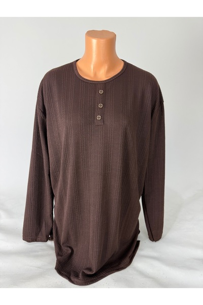 YAŞAR TRİKO Women's Knitted Patterned Crew Neck Long Sleeve Side Slit Wool Mo...