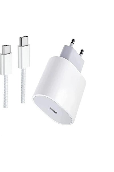 BATEGEN 35W Type-c to USB-c Kablo Iphone 15 Iphone 16- Serisi Uyumlu Hızlı Şarj Aleti Adaptör Kablo Sarj Set
