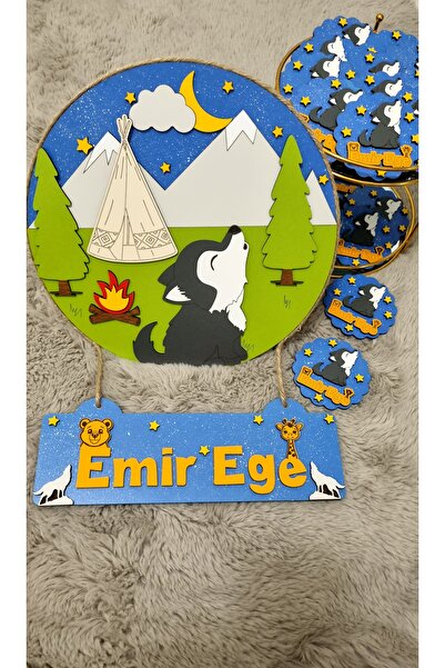 M&C tasarım “İsimli Kapı Süsü ve 20’li Hediyelik Magnet Seti–Bebek Odası Hast...