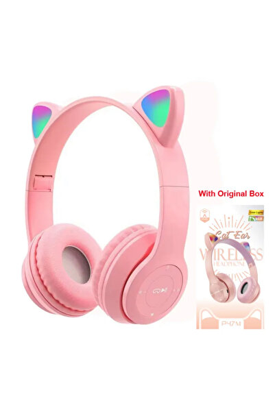 Generic Wireless cat ear design headphones in multiple colors