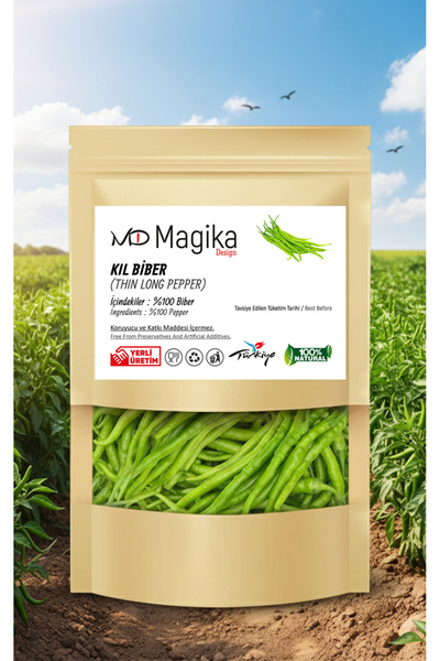 Magika Design Kıl Biber 1 KG - Taze Hasat - %100 Doğal, %100 Taze, %100 Yerli