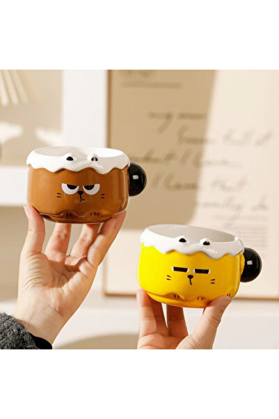 Generic A ceramic mug with a cute cartoon character design.
