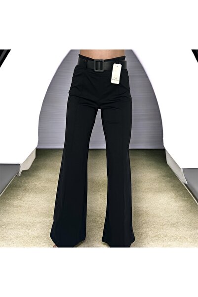 DENRA Elegant flared pants - belt included