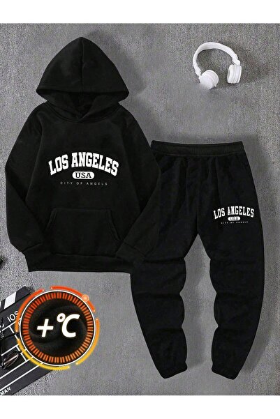 SVART WEAR Los Angeles SUA cu imprimeu Set de tricou hanorace pentru copii set