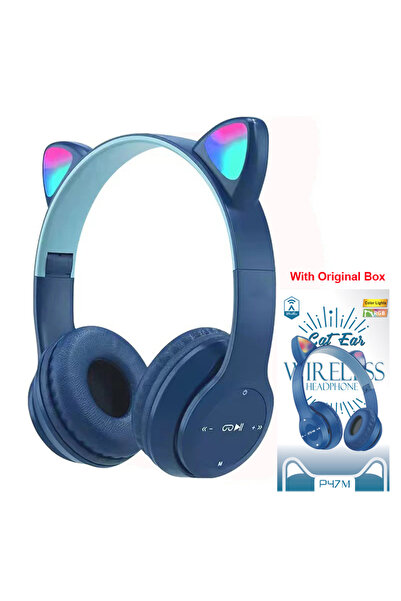 Generic Wireless cat ear design headphones in multiple colors