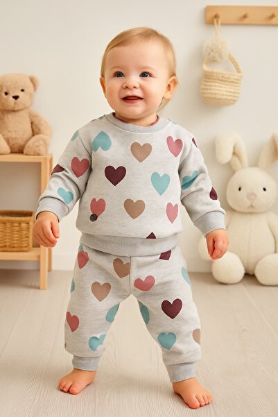 KapsülBebek 100% Cotton Summer Fleece Sweet Baby Girl 2-Piece Set