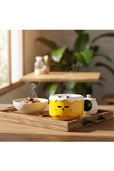 Generic A ceramic mug with a cute cartoon character design.