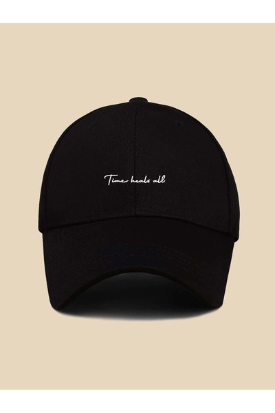 l'eivor Time Heals All Baskılı çıt çıtlı şapka