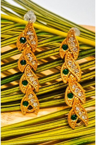 Monalisa Home Steel Stone Gold Color Earrings