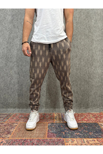 FıttingRoom Patterned Jogger with Elastic Waist