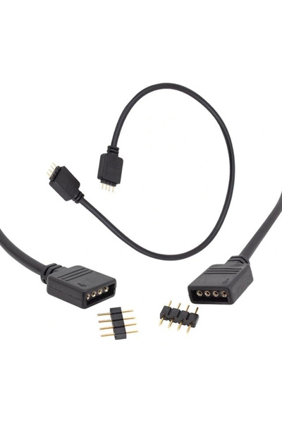 Powermaster RGB Led Bağlantı Erkek-Dişi Jumperlı 4 Pin Kablo