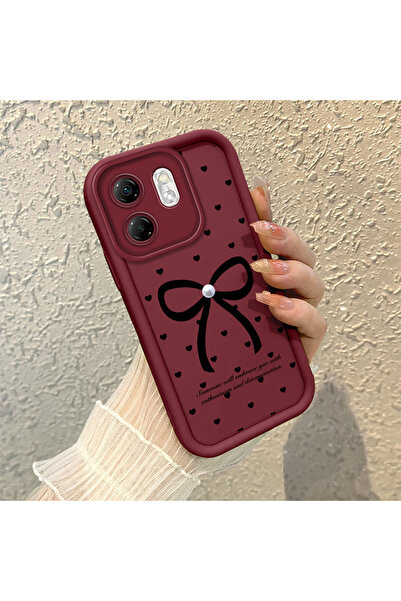 ucuc حافظة هاتف بسيطة باللون الأحمر الداكن متوافقة مع إنفينيكس هوت 50i، مصنوع...