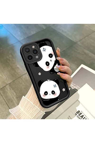 Hontinga حافظة هاتف من السيليكون الناعم المضاد للانزلاق من Panda لهاتف iPhone...
