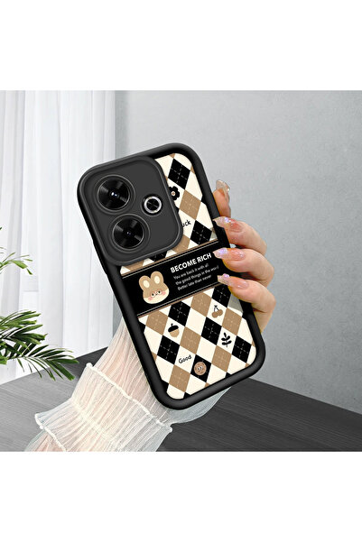 Hontinga حافظة هاتف من السيليكون الناعم متوافقة مع نمط الإطار Xiaomi Poco M6 ...