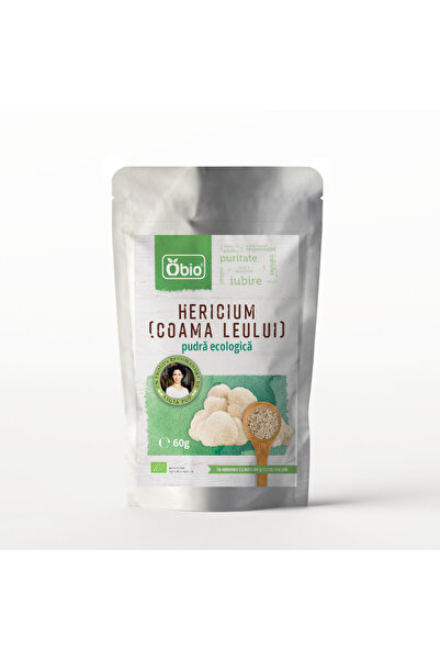 OBİO Hericium (Coama Leului) pudra bio, 60g,