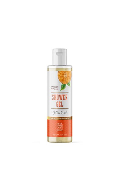 Wooden Spoon Gel de dus cu citronella, Citrus Fresh, bio, 200ml,