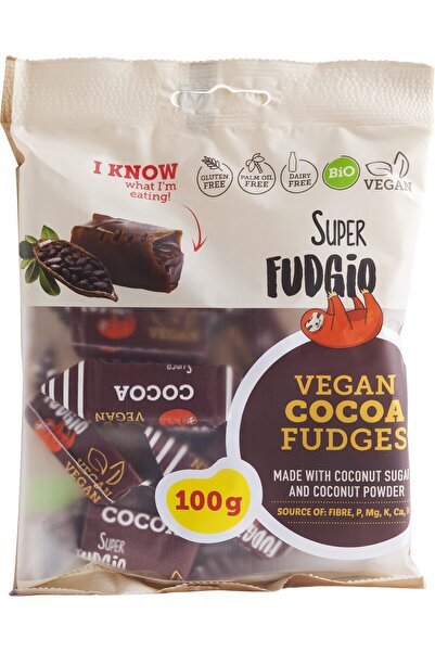 Me Gusto Καραμέλες με γεύση κακάο, βιολογικές, 100γρ., Super Fudgio