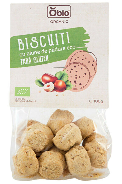 OBİO Biscuiti cu alune de padure fara gluten bio 100g