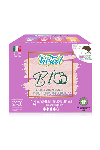 Vivicot Absorbante de zi din bumbac bio, hipoalergenic, compostabil (14 buc) ...