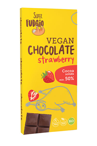 Me Gusto Βιολογική σοκολάτα φράουλα 80γρ Super Fudgio